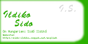 ildiko sido business card
