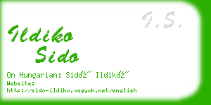 ildiko sido business card